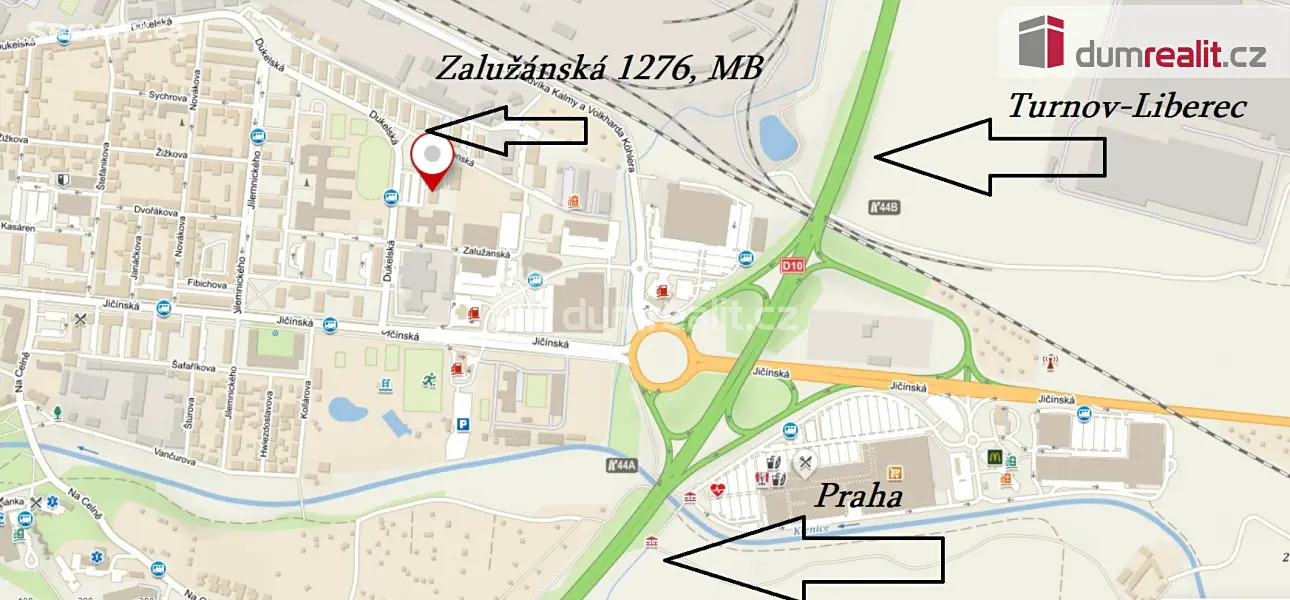 Pronájem bytu 1+1 34 m², Zalužanská, Mladá Boleslav - Mladá Boleslav III