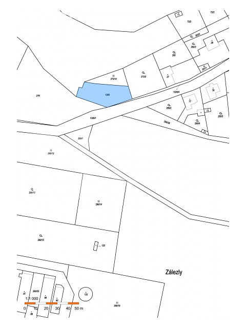 Prodej  stavebního pozemku 735 m², Skapce, okres Tachov