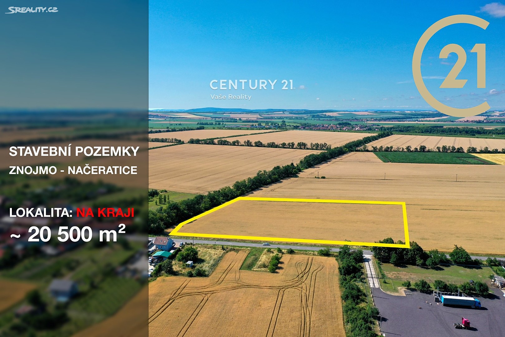 Prodej  stavebního pozemku 20 500 m², Znojmo - Načeratice, okres Znojmo