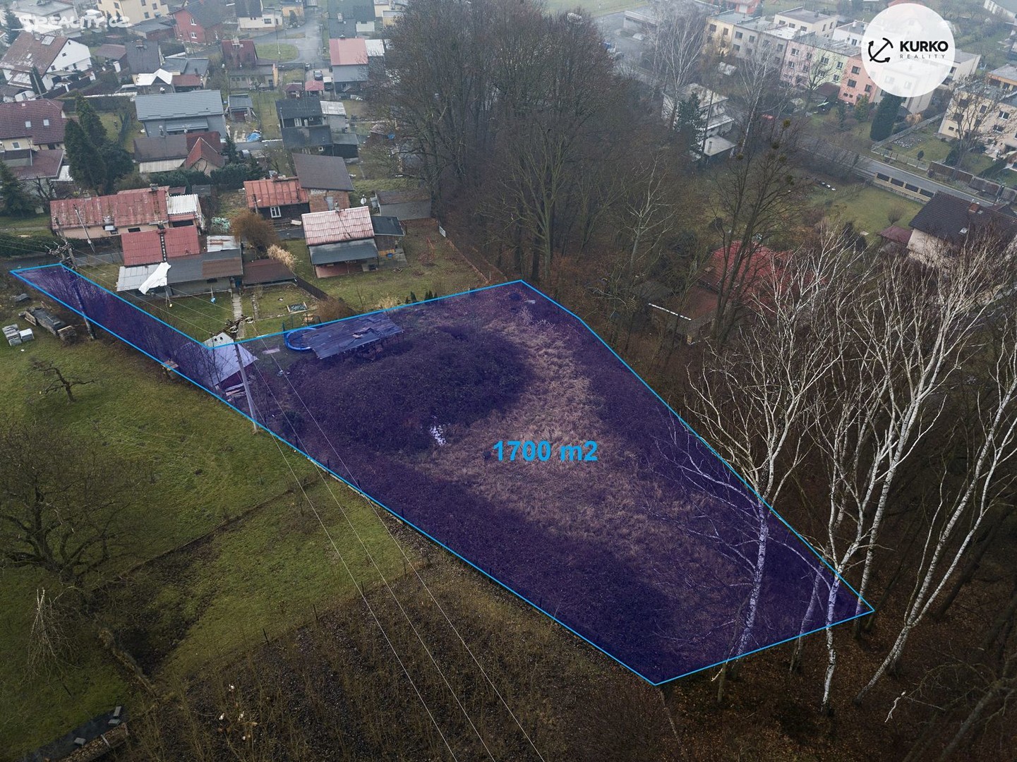 Prodej  stavebního pozemku 1 700 m², Pod Lesíkem, Ostrava - Stará Bělá