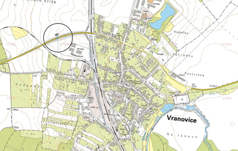 Prodej  pozemku 28 m², Vranovice, okres Brno-venkov
