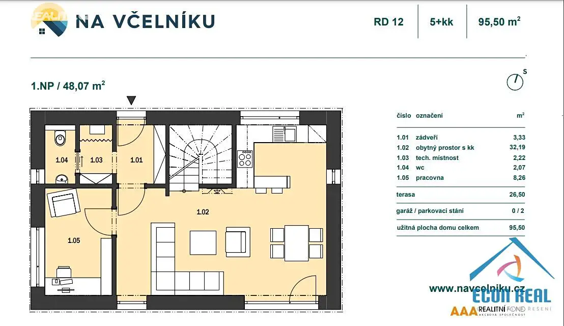 Prodej  rodinného domu 94 m², pozemek 759 m², Nová Ves pod Pleší, okres Příbram