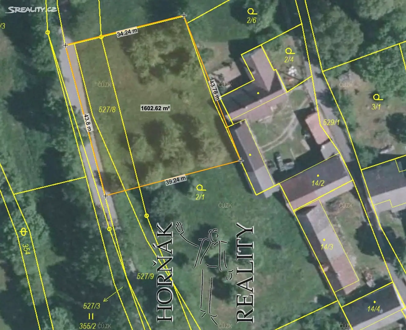 Prodej  stavebního pozemku 1 603 m², Hrazany, okres Písek
