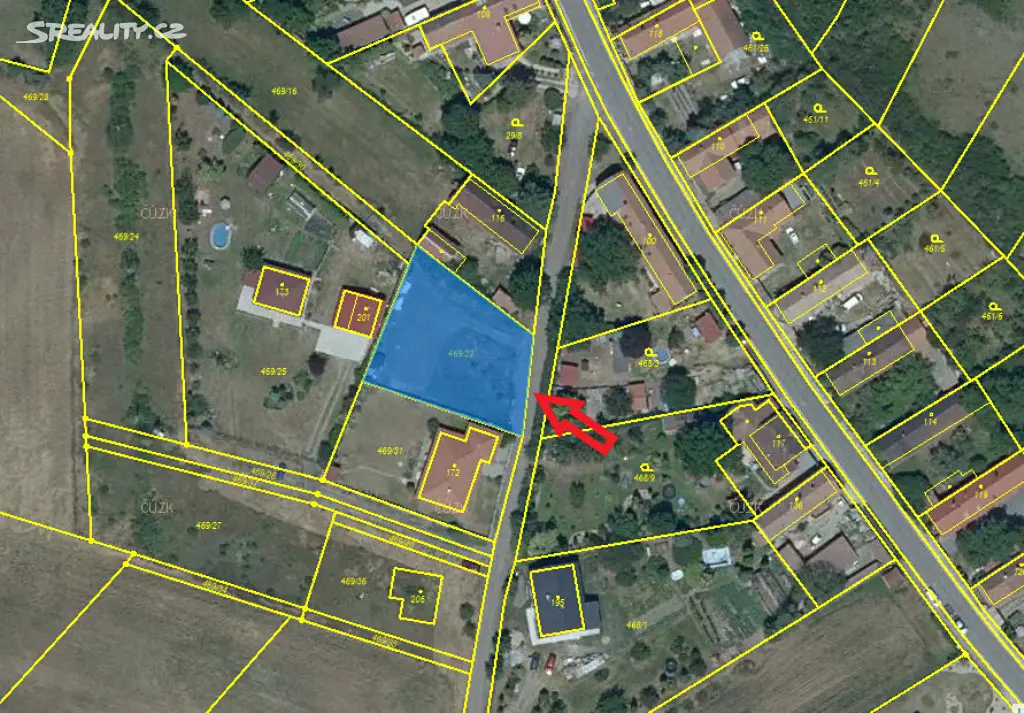 Prodej  stavebního pozemku 1 000 m², Jeviněves, okres Mělník