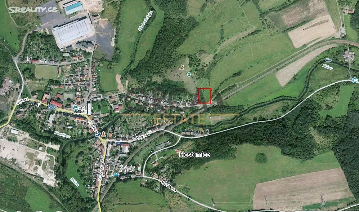 Prodej  pozemku 6 777 m², Hostomice, okres Teplice