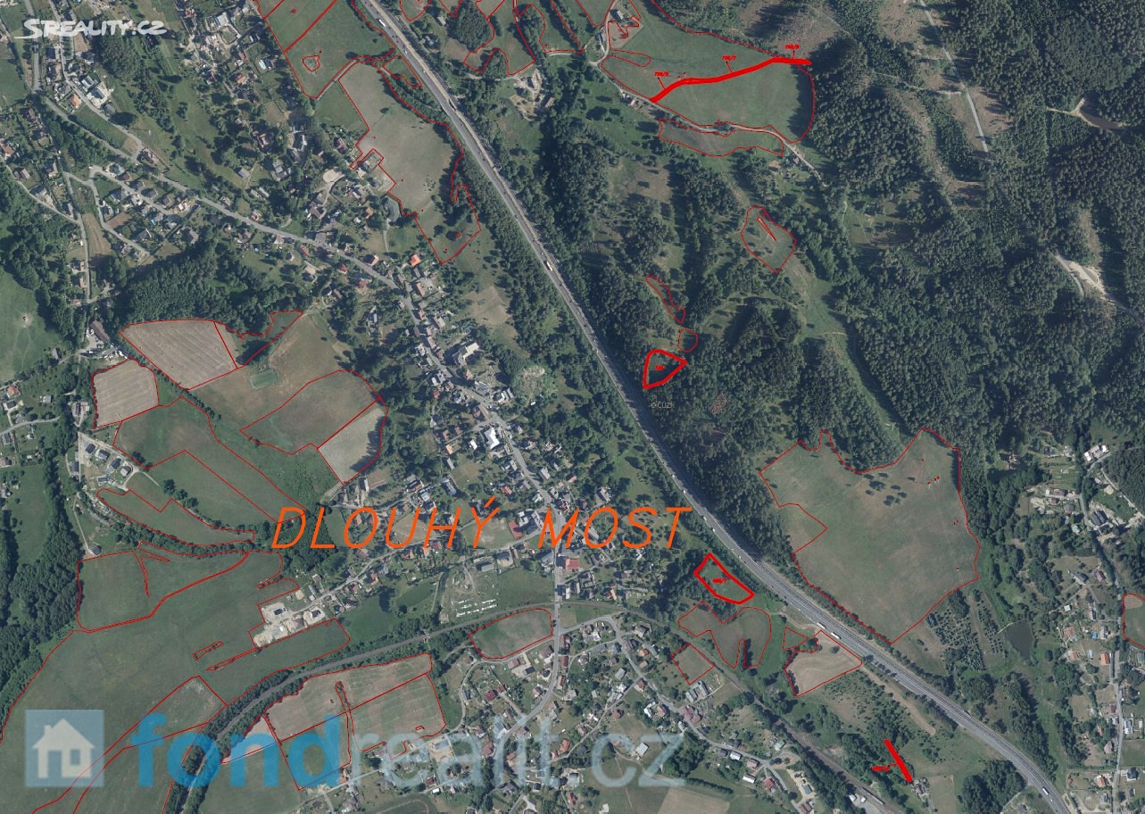 Prodej  pozemku 8 503 m², Dlouhý Most, okres Liberec