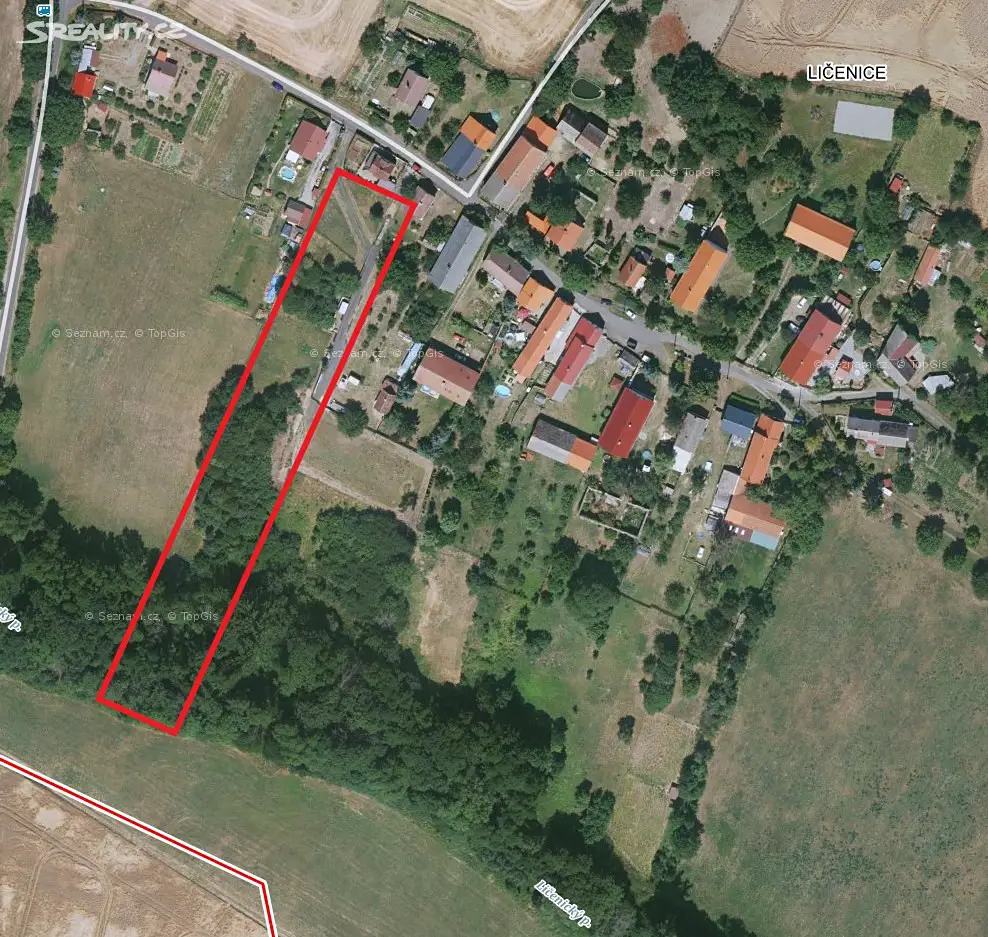 Prodej  zahrady 2 718 m², Úštěk - Ličenice, okres Litoměřice