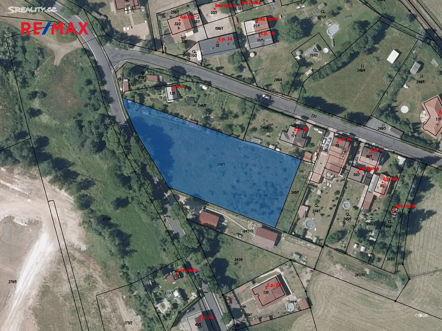 Prodej  stavebního pozemku 3 934 m², Sadov, okres Karlovy Vary
