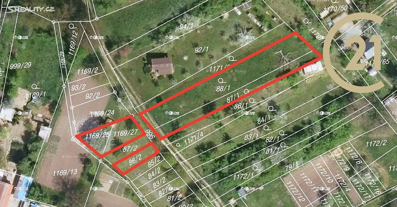 Prodej  zahrady 837 m², Bohdalice-Pavlovice - Pavlovice, okres Vyškov