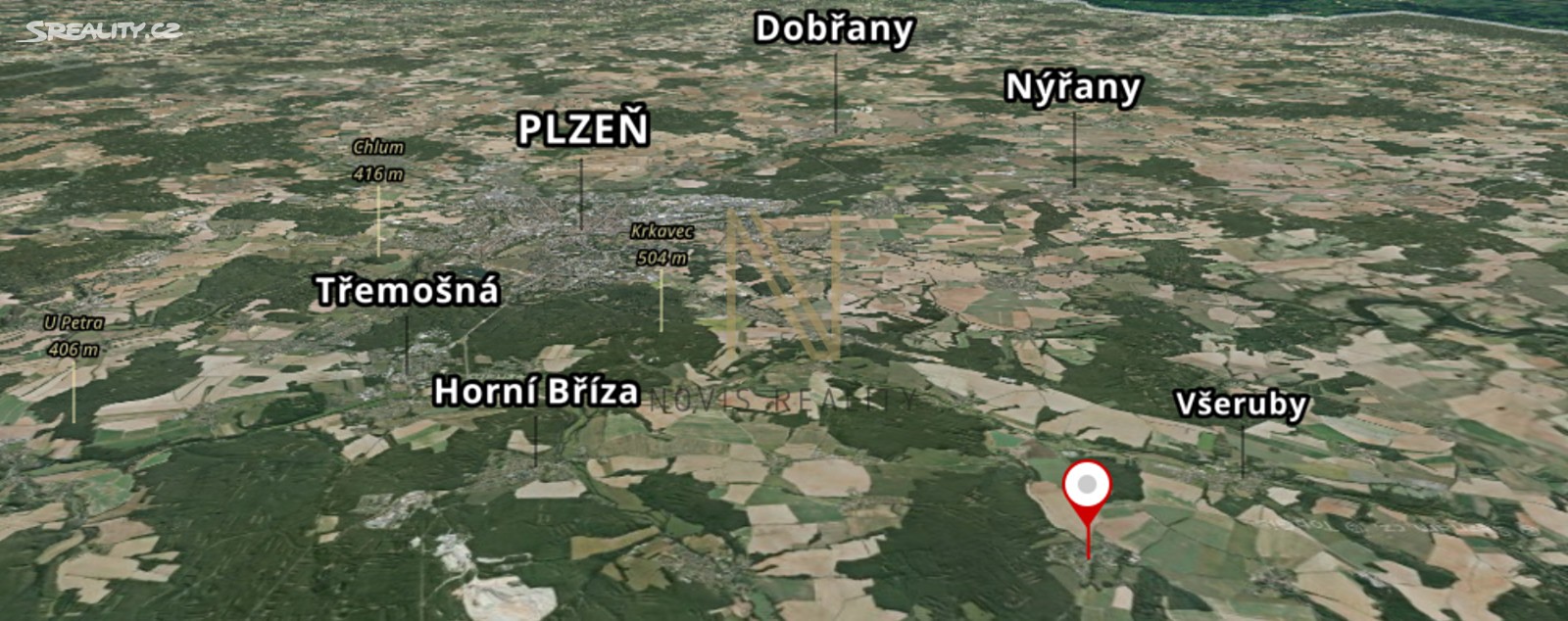 Prodej  stavebního pozemku 1 106 m², Nekmíř, okres Plzeň-sever