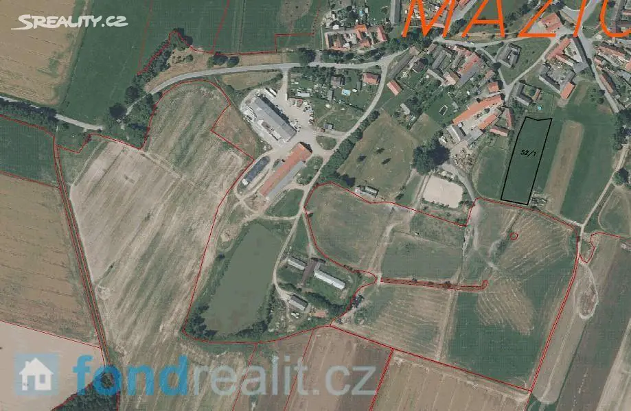 Prodej  pozemku 3 794 m², Mažice, okres Tábor