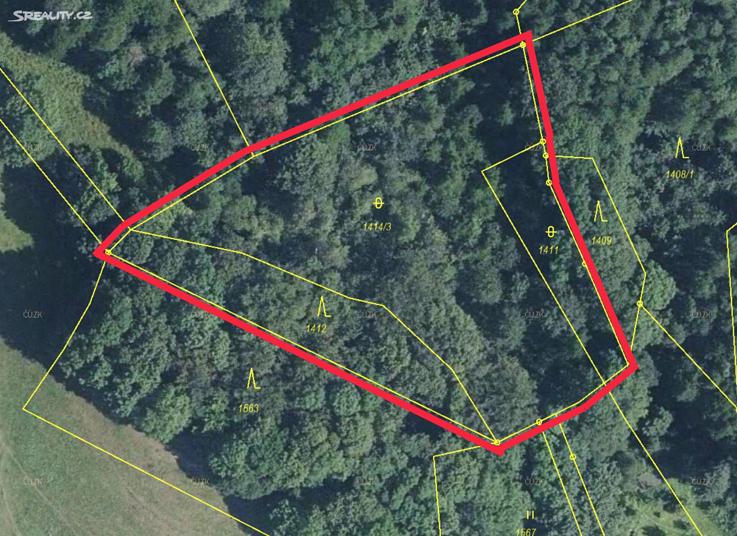 Prodej  lesa 4 429 m², Trutnov - Babí, okres Trutnov