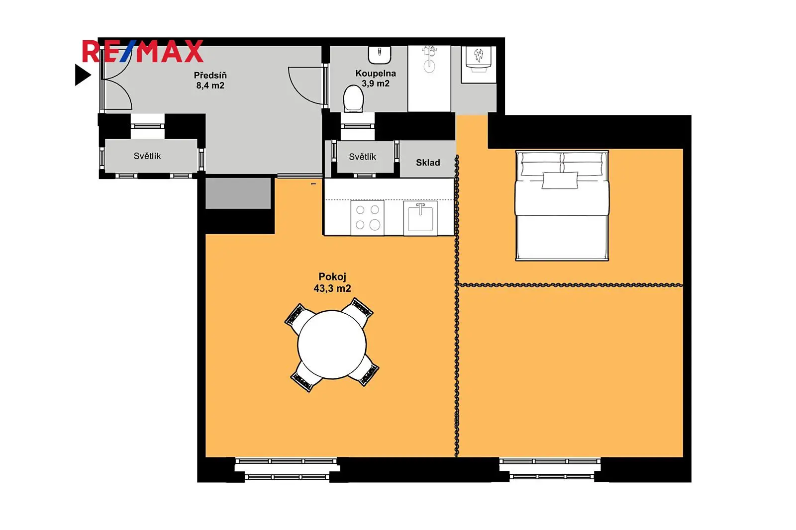Prodej bytu 1+kk 56 m², Na výsledku II, Praha 4 - Nusle