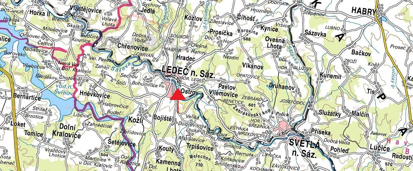 Prodej  louky 6 279 m², Ledeč nad Sázavou, okres Havlíčkův Brod