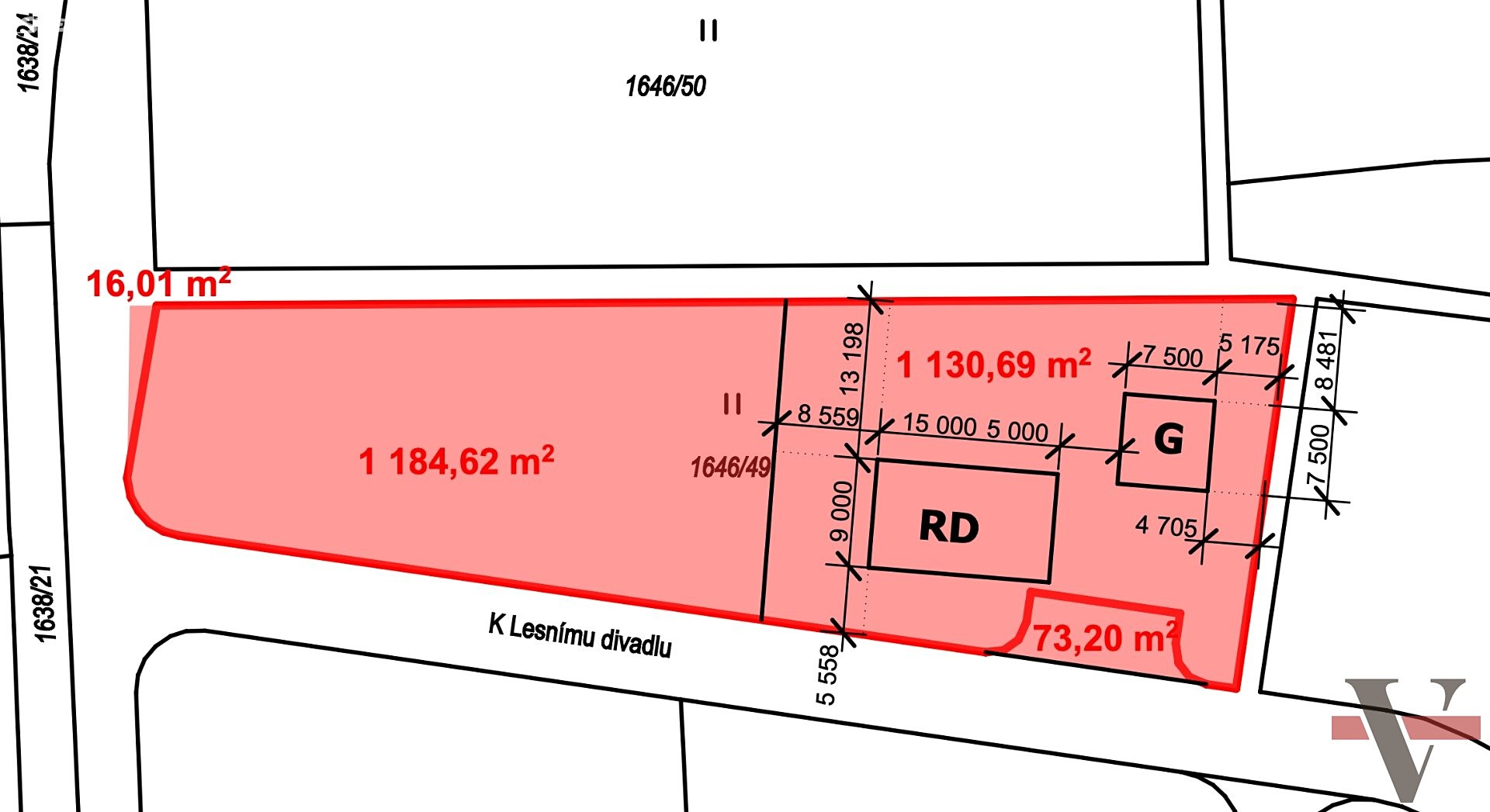 Prodej  stavebního pozemku 2 315 m², Unhošť, okres Kladno