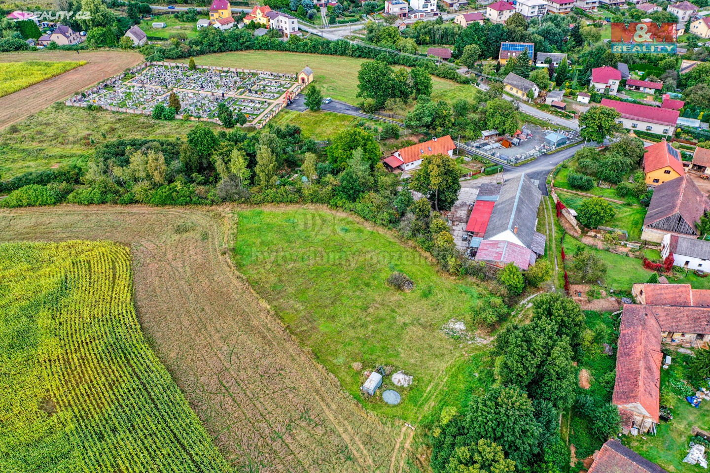 Prodej  stavebního pozemku 3 625 m², Ledce, okres Plzeň-sever