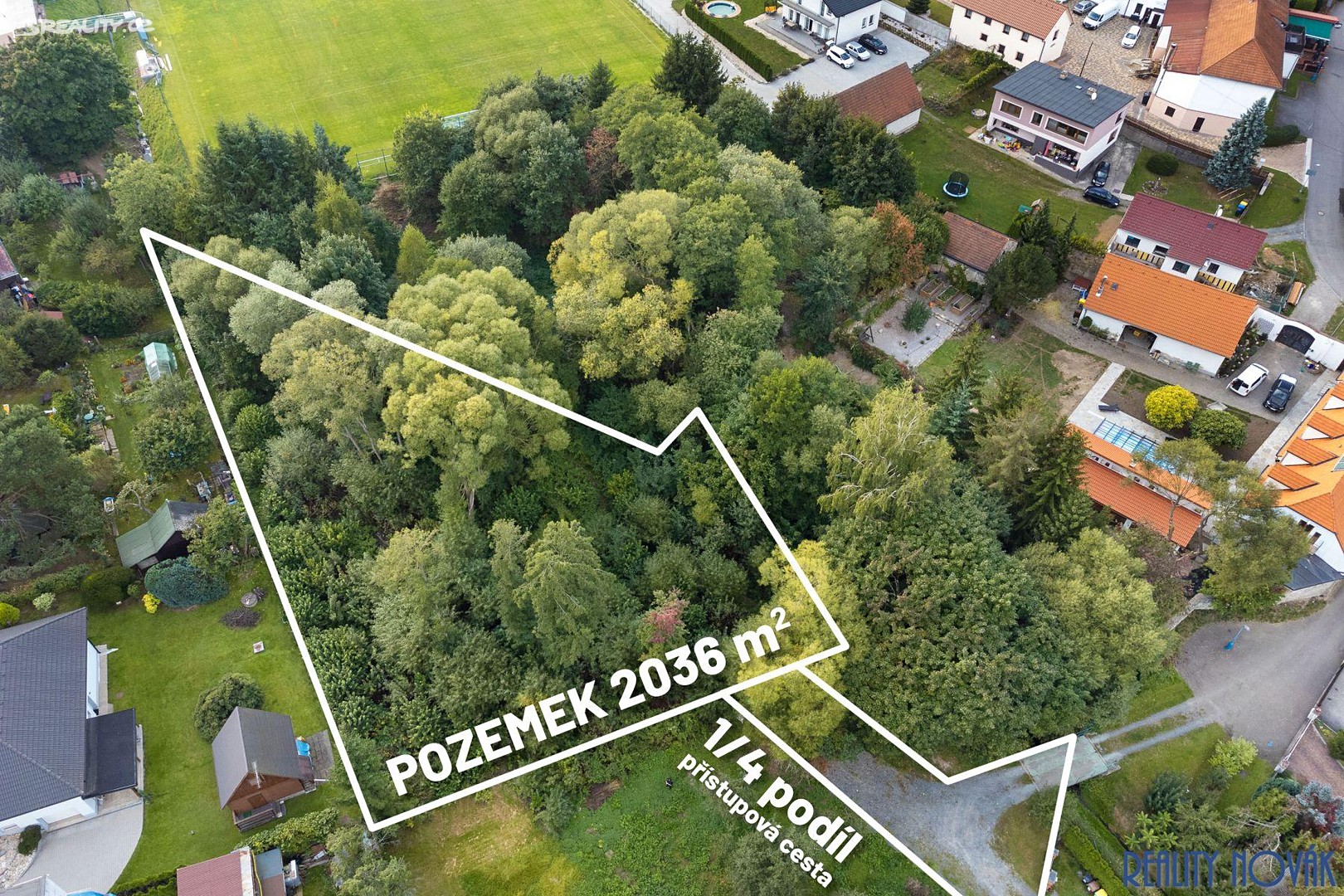 Prodej  stavebního pozemku 2 036 m², U Zvoničky, Mirošovice