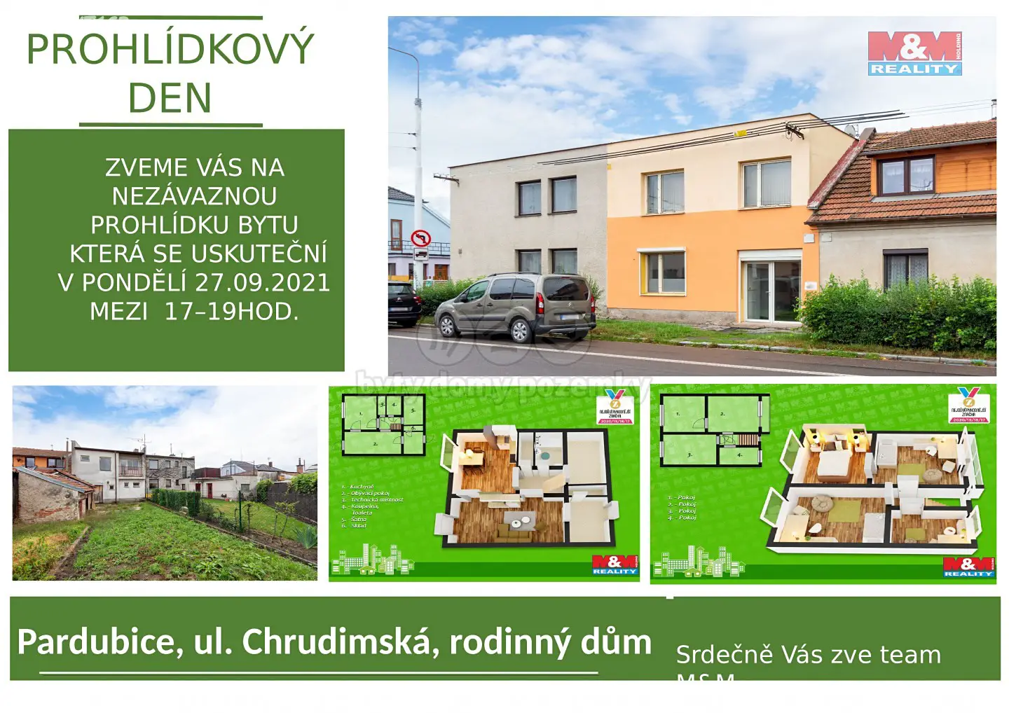Prodej  rodinného domu 210 m², pozemek 140 m², Chrudimská, Pardubice - Zelené Předměstí