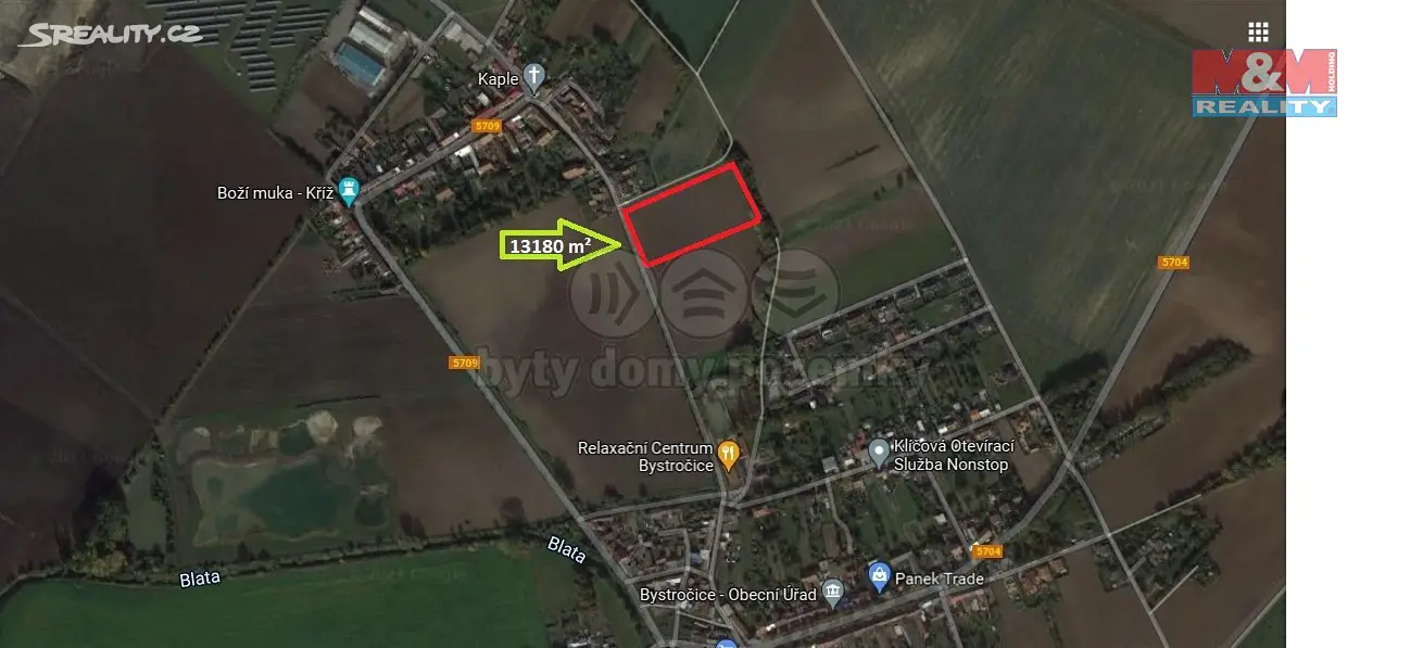 Prodej  pole 13 734 m², Bystročice - Žerůvky, okres Olomouc