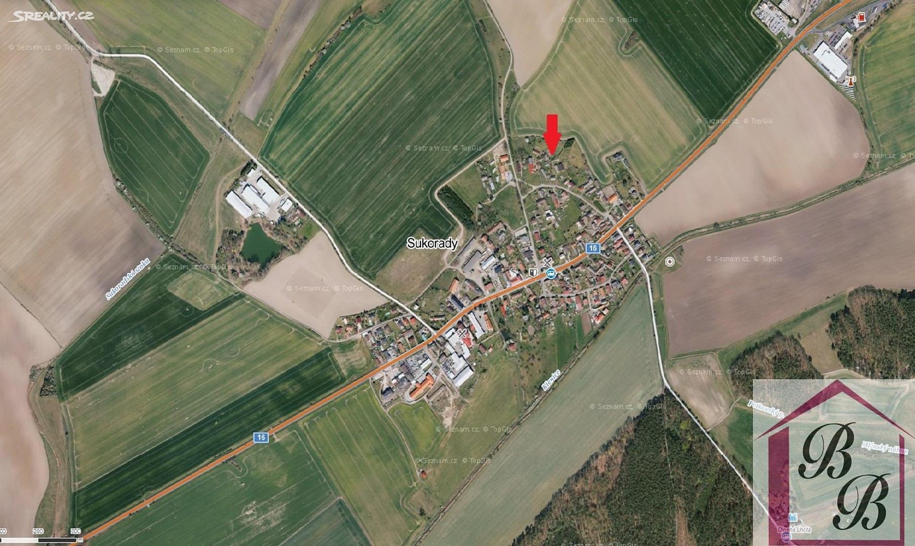 Prodej  stavebního pozemku 2 683 m², Sukorady, okres Mladá Boleslav