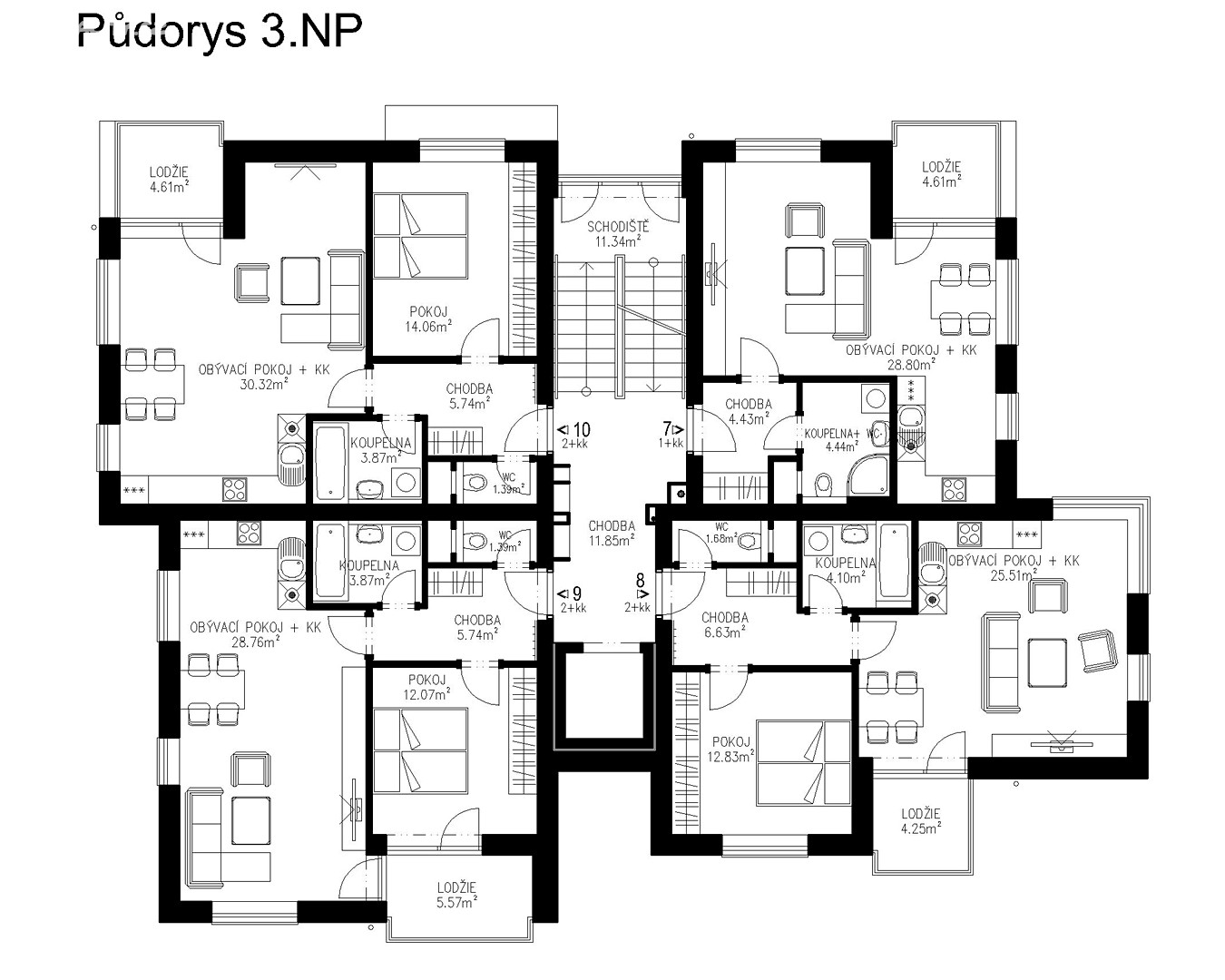 Prodej bytu 2+kk 65 m², K Pomezí, Cheb