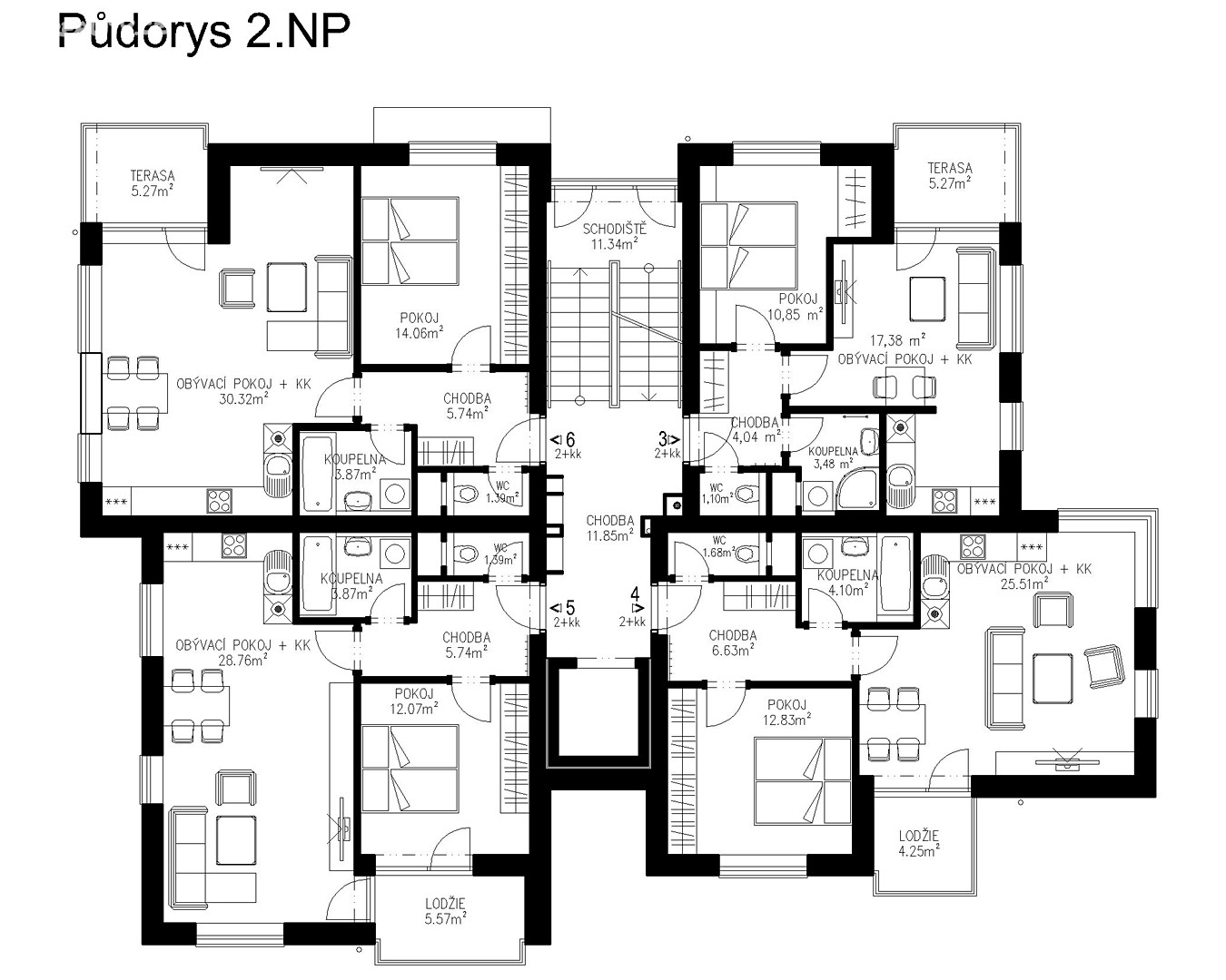 Prodej bytu 2+kk 47 m², K Pomezí, Cheb