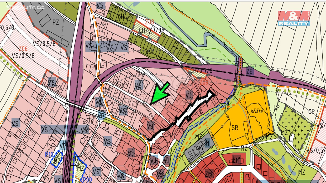 Prodej  stavebního pozemku 748 m², Dobronín, okres Jihlava