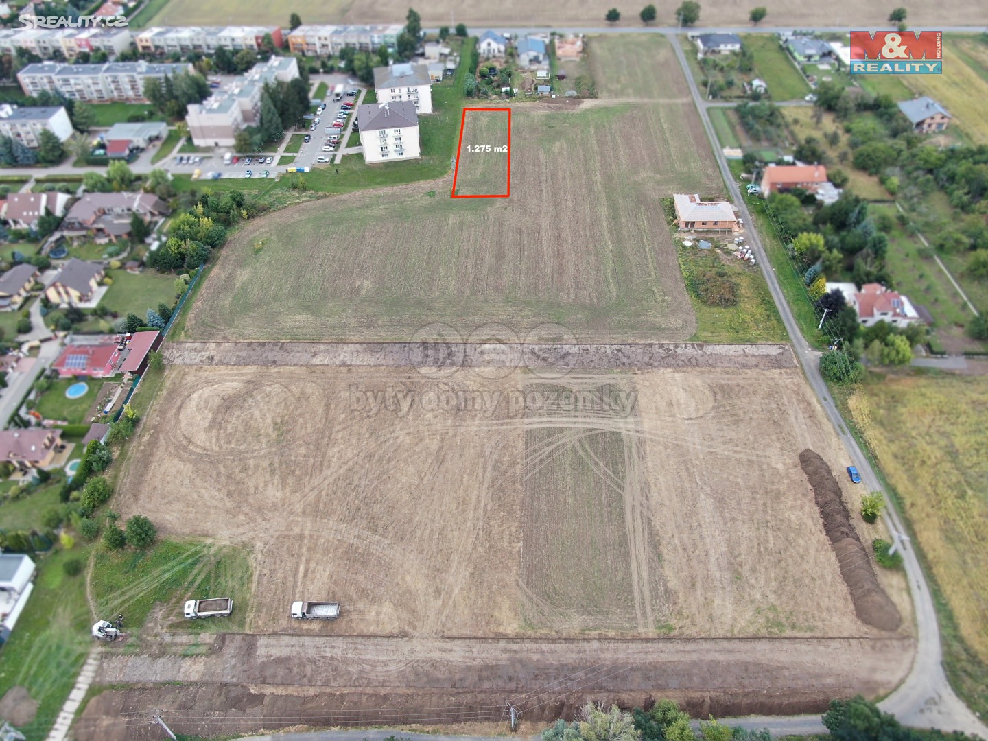 Prodej  stavebního pozemku 1 275 m², Kostelec na Hané, okres Prostějov