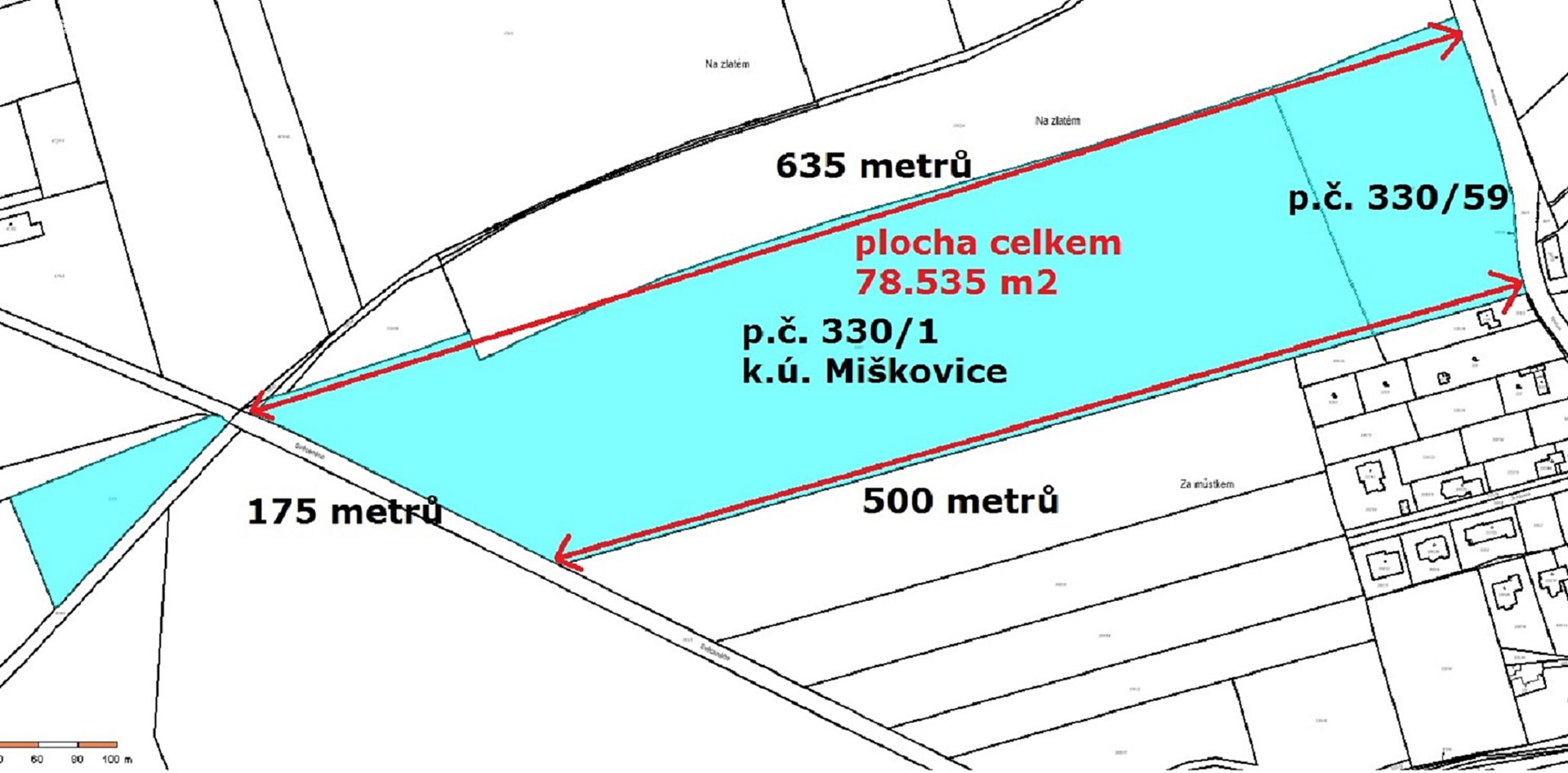 Prodej  stavebního pozemku 78 535 m², Polabská, Praha 9 - Miškovice