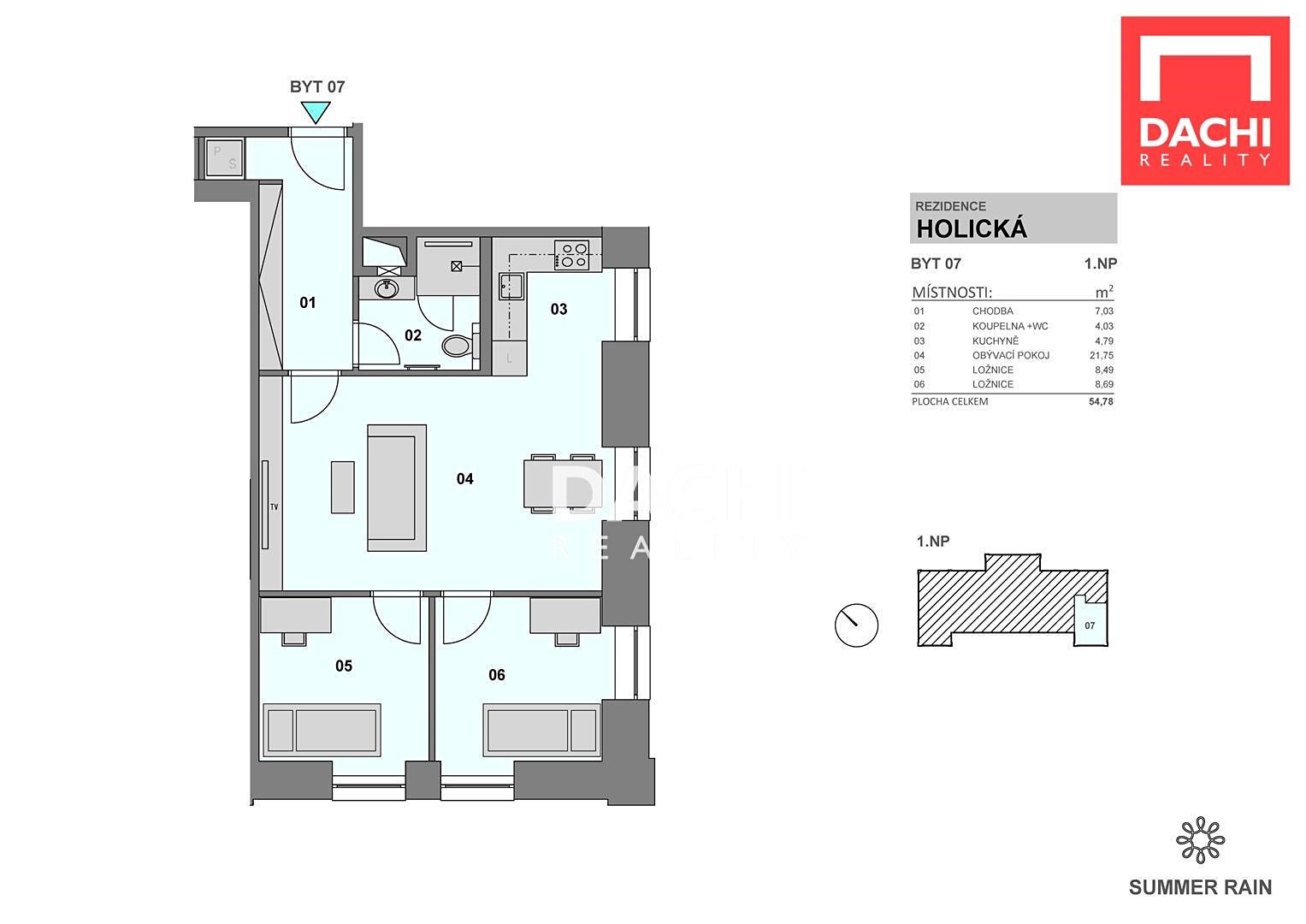 Pronájem bytu 3+kk 55 m², Holická, Olomouc - Hodolany