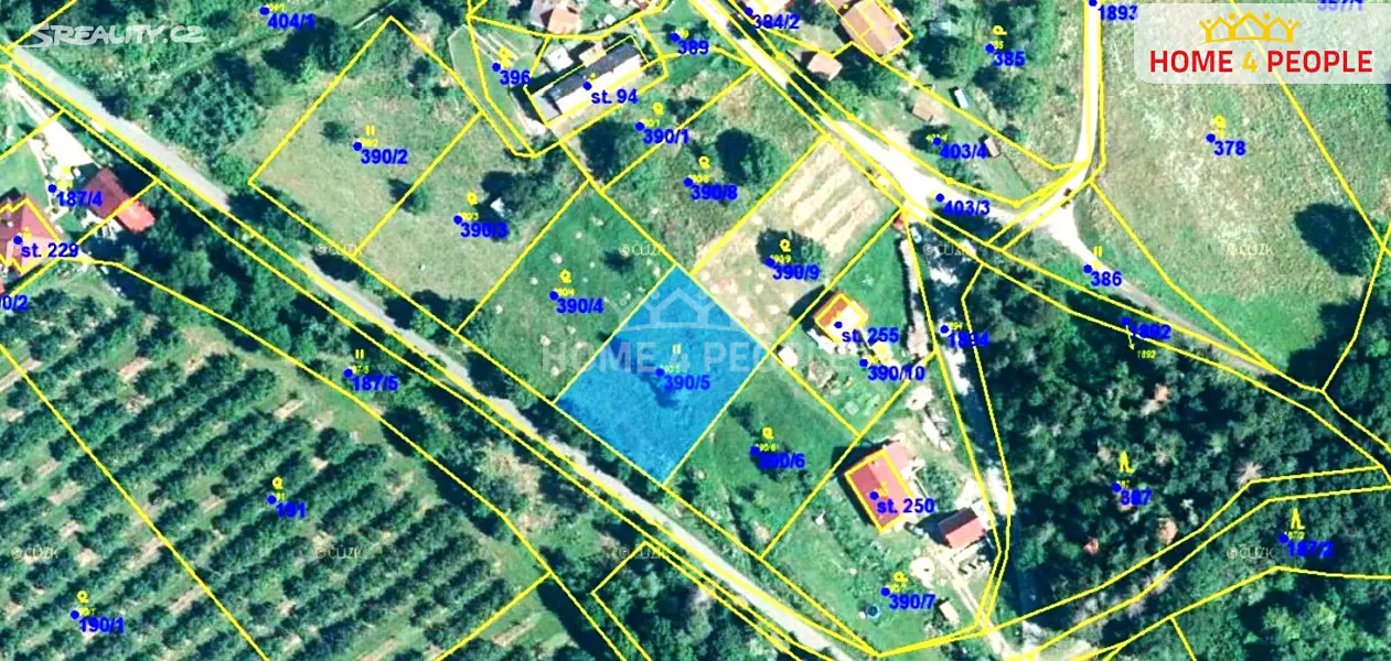 Prodej  stavebního pozemku 1 189 m², Semtěš, okres Kutná Hora