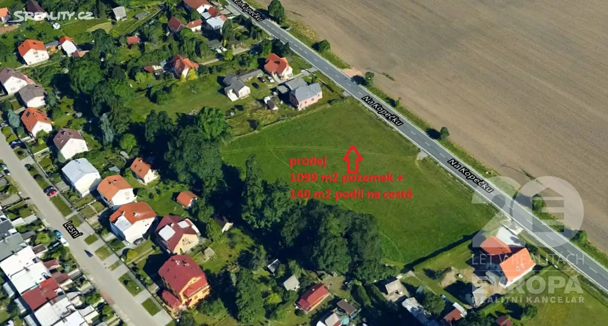 Prodej  stavebního pozemku 1 239 m², Na Kopečku, Třeboň - Třeboň II