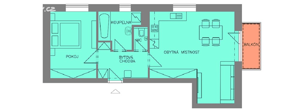 Prodej bytu 2+kk 54 m², Pražská, Jablonec nad Nisou