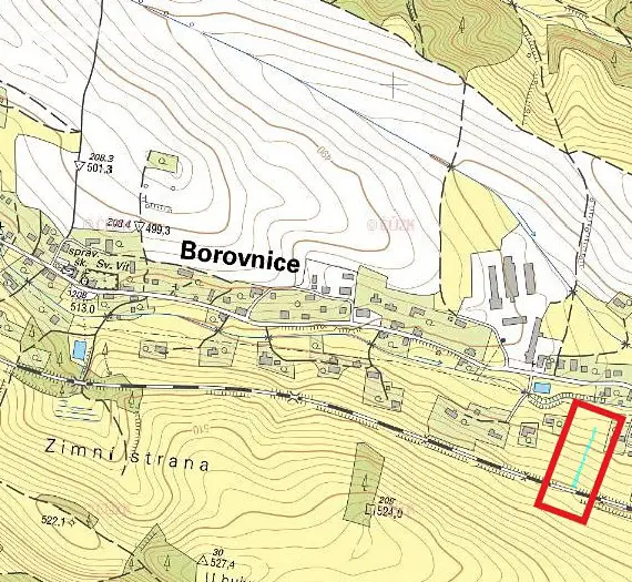 Prodej  stavebního pozemku 118 m², Borovnice, okres Trutnov