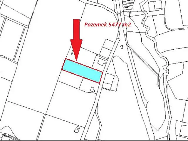 Prodej  stavebního pozemku 5 477 m², Suchdol nad Lužnicí, okres Jindřichův Hradec