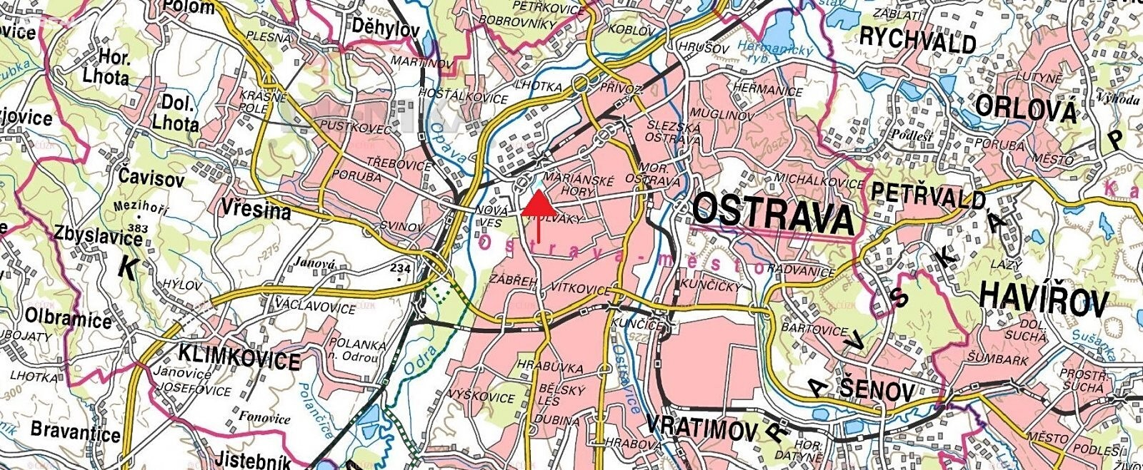 Prodej  pole 16 381 m², Ostrava, okres Ostrava-město