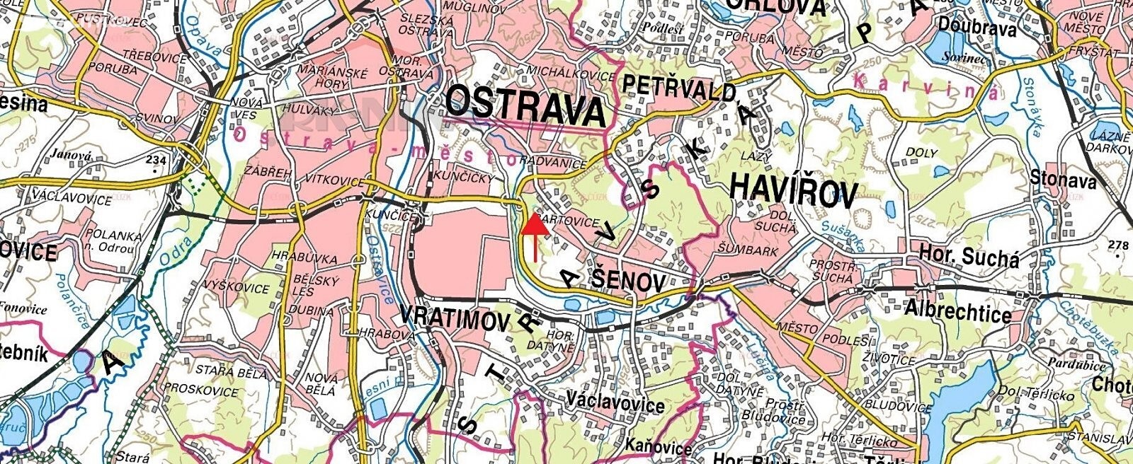Prodej  pole 2 837 m², Ostrava, okres Ostrava-město