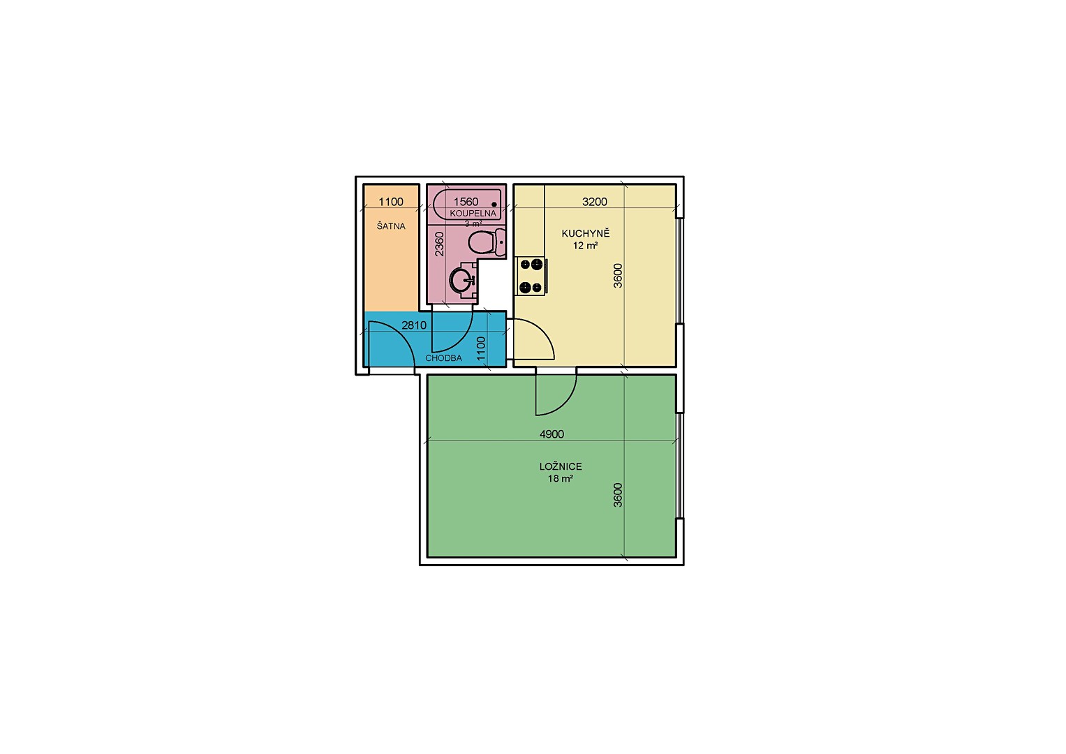 Pronájem bytu 1+1 39 m², Ryneček, Příbram - Příbram III