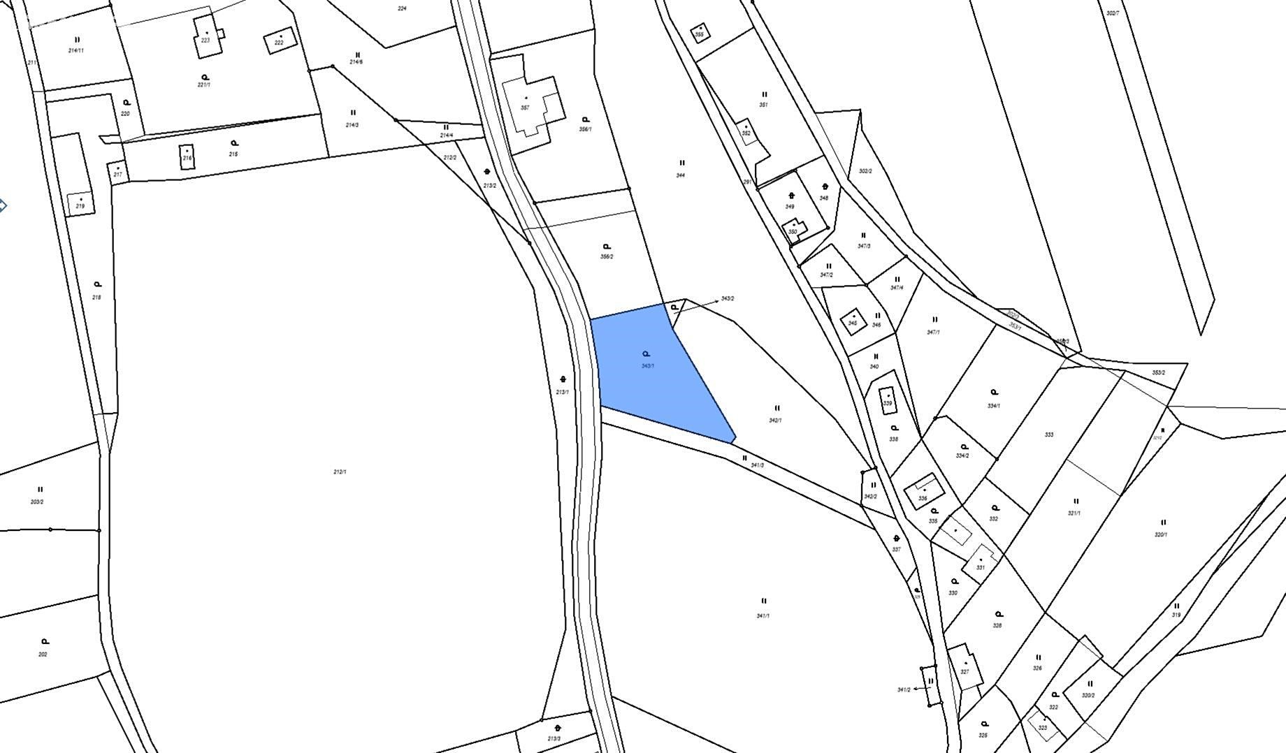 Prodej  stavebního pozemku 1 615 m², Žandov - Radeč, okres Česká Lípa