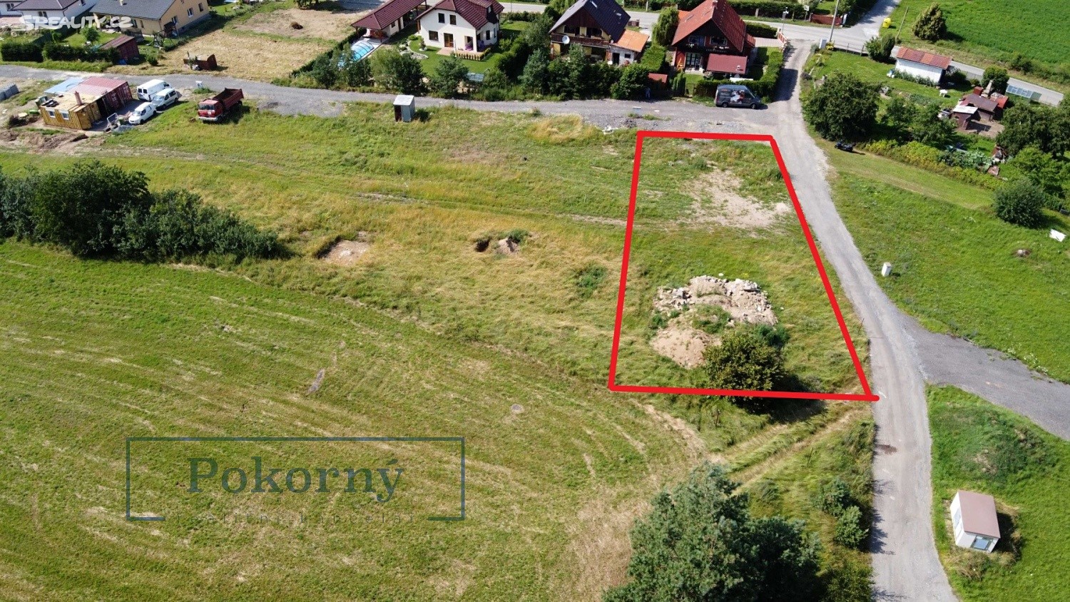 Prodej  stavebního pozemku 1 057 m², Lešany, okres Benešov
