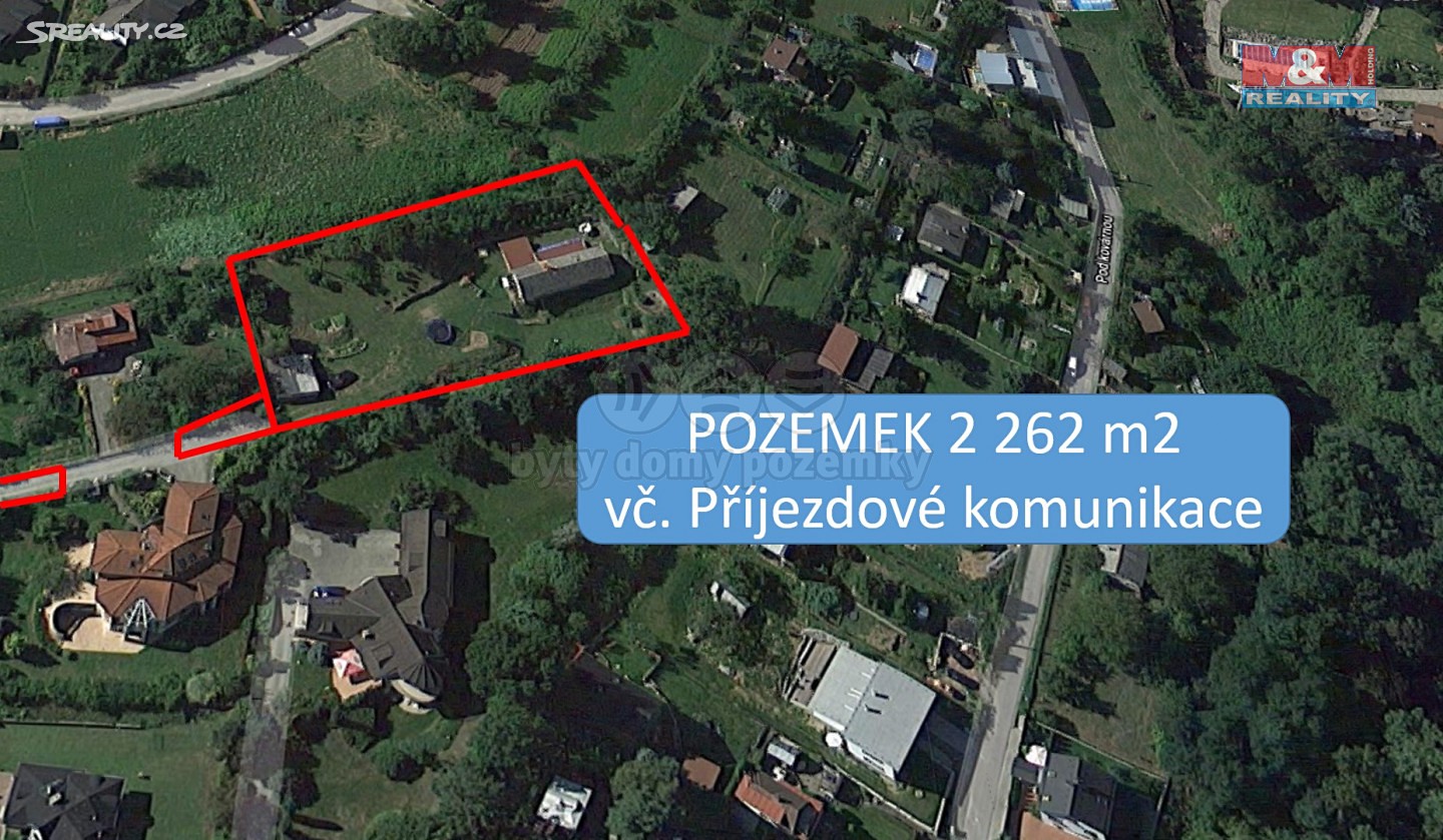 Prodej  stavebního pozemku 2 262 m², Skuhrovecká, Mnichovice - Božkov