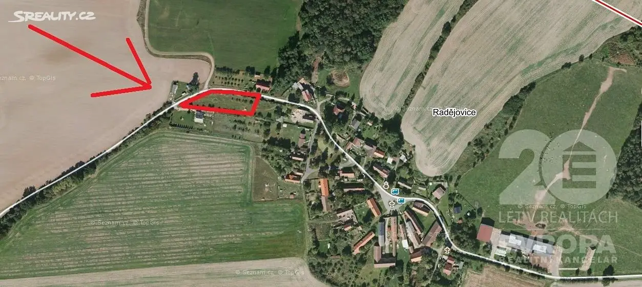 Prodej  stavebního pozemku 2 355 m², Přehýšov - Radějovice, okres Plzeň-sever