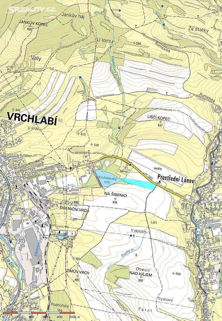 Prodej  stavebního pozemku 56 145 m², Vrchlabí, okres Trutnov