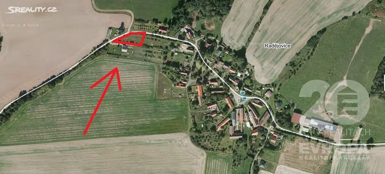 Prodej  stavebního pozemku 1 176 m², Přehýšov - Radějovice, okres Plzeň-sever