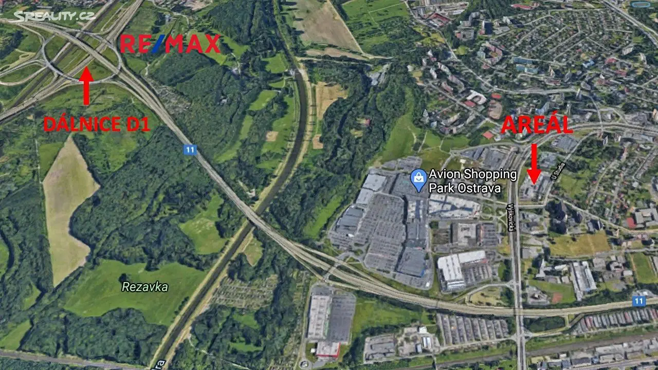 Pronájem  komerčního pozemku 3 300 m², U Studia, Ostrava - Zábřeh