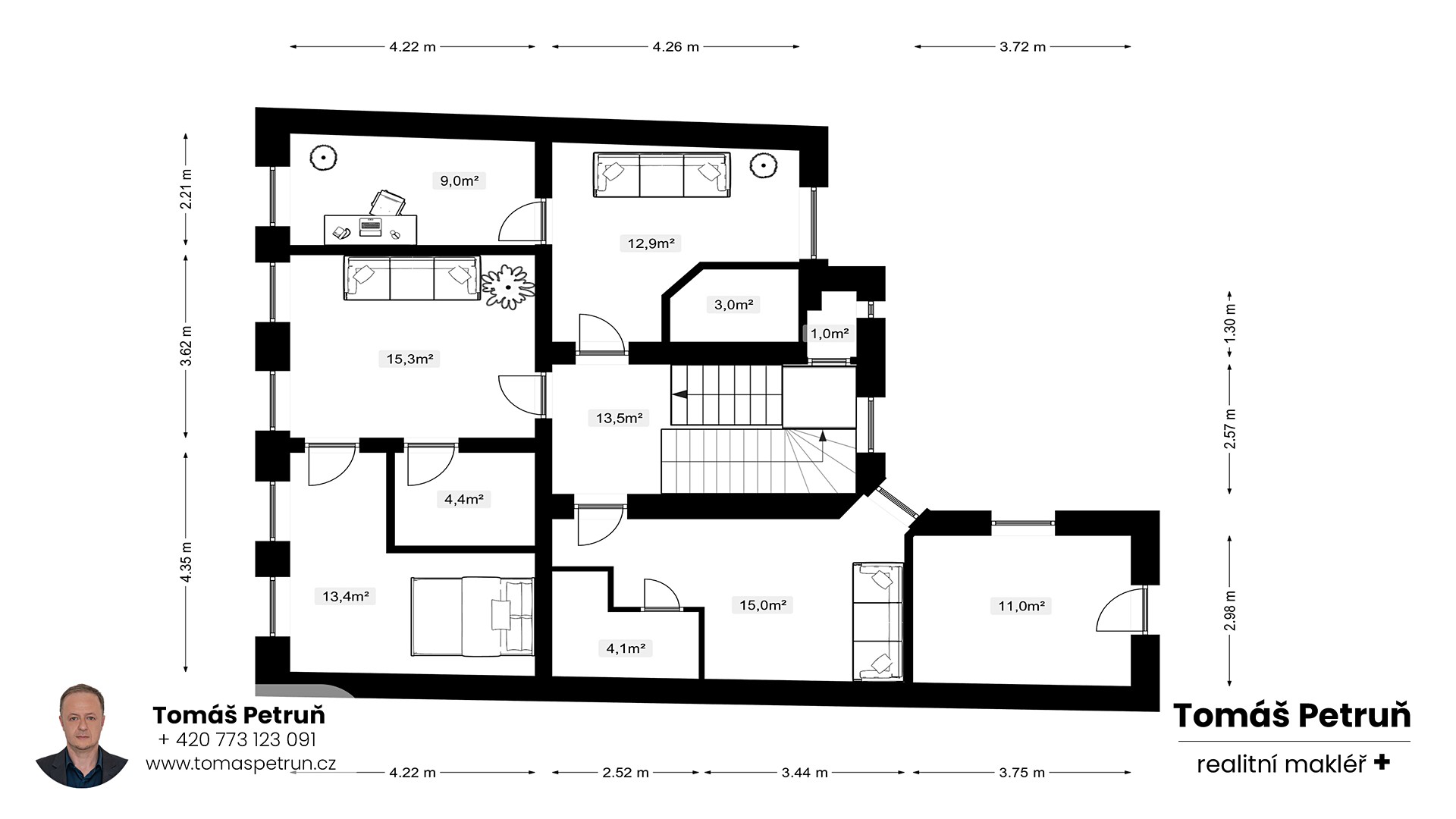 Prodej  rodinného domu 205 m², pozemek 305 m², Sladkovského, Hořice