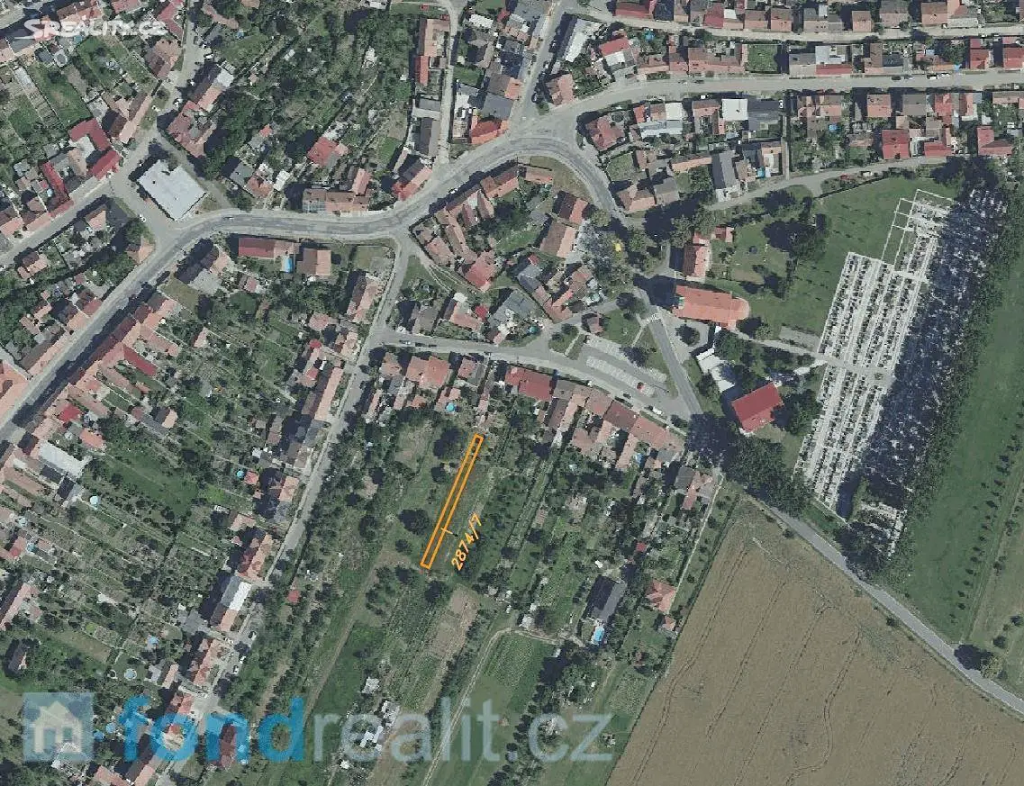 Prodej  stavebního pozemku 282 m², Dubňany, okres Hodonín