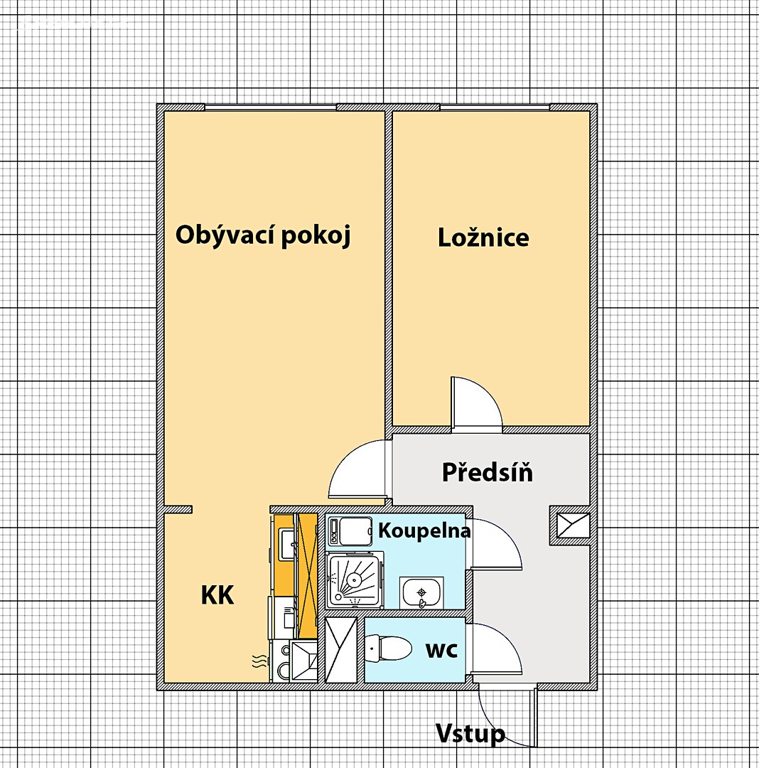 Prodej bytu 2+kk 43 m², V jezírkách, Praha 4 - Chodov
