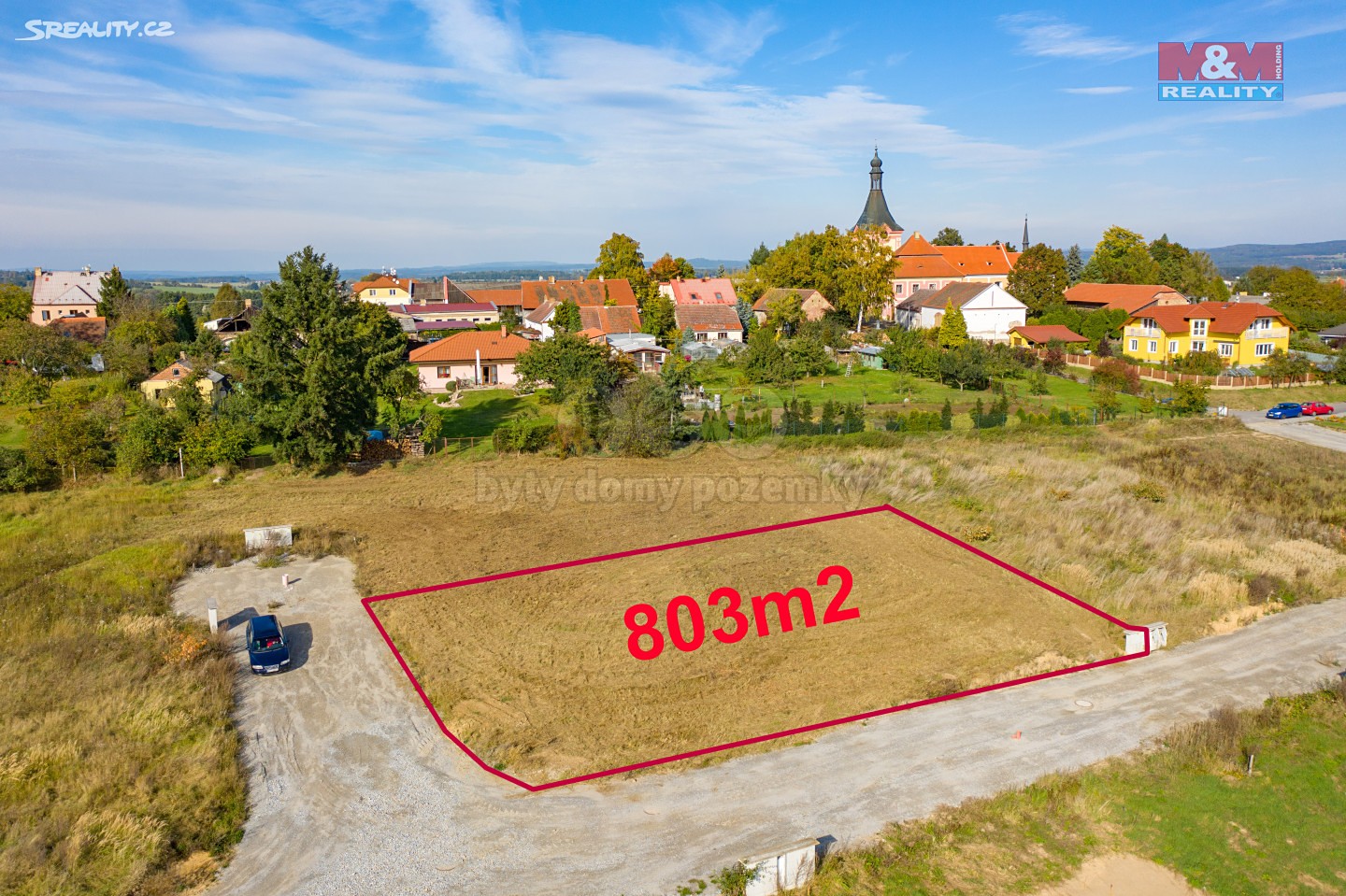 Prodej  stavebního pozemku 803 m², Záhoří - Horní Záhoří, okres Písek