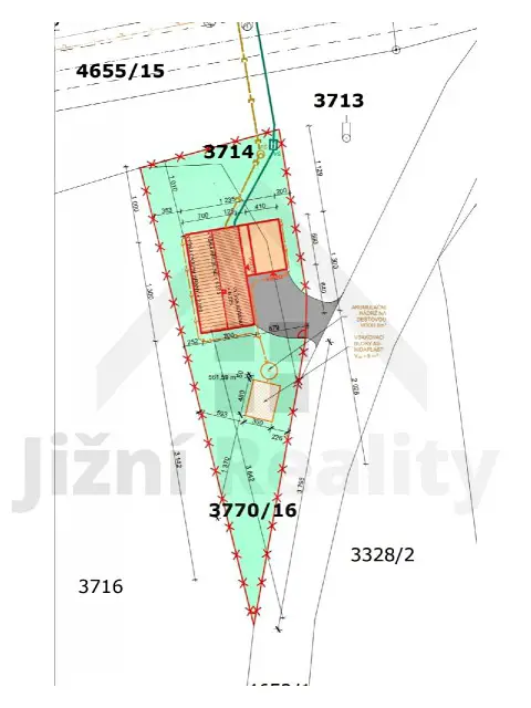 Prodej  stavebního pozemku 737 m², Ločenice, okres České Budějovice